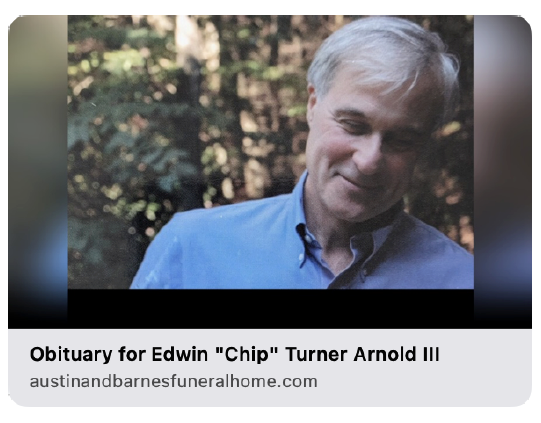Memorial Page for Dr. Edwin T. (Chip) Arnold III is now online