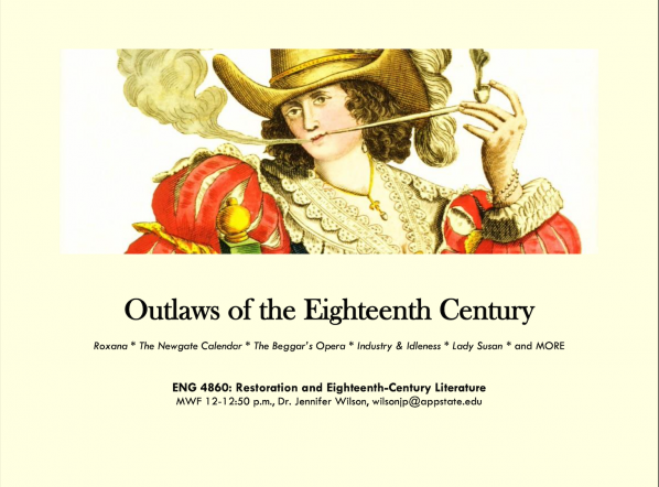 ENG 4860: Restoration and Eighteenth-Century Literature -  J.Wilson (Spring 2023) flyer