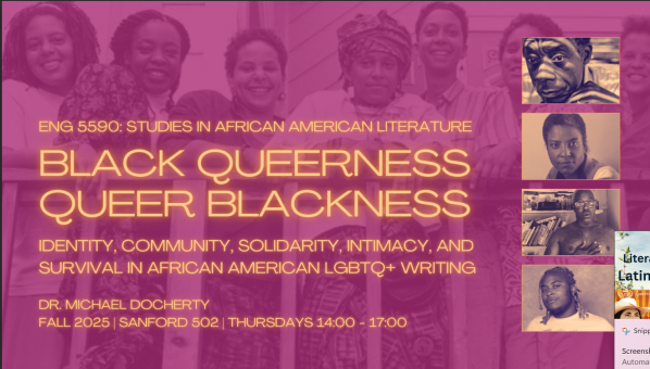 ENG 5590: Studies in African-American Literature (Black Queerness Queer Blackness) with Dr. Michael Docherty