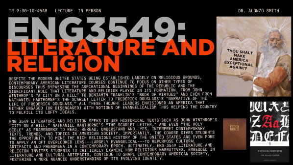 ENG 3549: Literature and Religion with Dr. Alonzo Smith