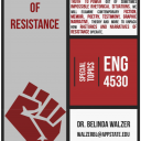 Flyer for ENG 4530: Rhetorics of Resistance