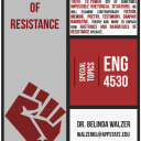 Flyer for  ENG 4530: Rhetorics of Resistance