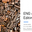 ENG 4200: Editing with Dr. Jacob Babb