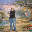 Image of Carolyn Ann Phillips holding a sword in a faerie background.