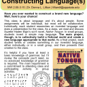 ENG 4620: Constructing Languages