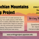 Appalachian Mountains Writing Project promotional slide