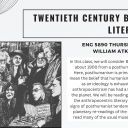 ENG 5890- Twentieth Century British Literature promo slide