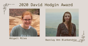David Hodgin Award Winners