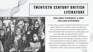 ENG 5890- Twentieth Century British Literature promo slide