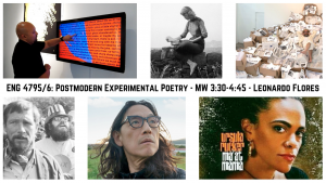 course flyer for Postmodern Experimental Poetry