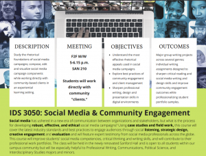 IDS 3050: Social Media & Community Engagement